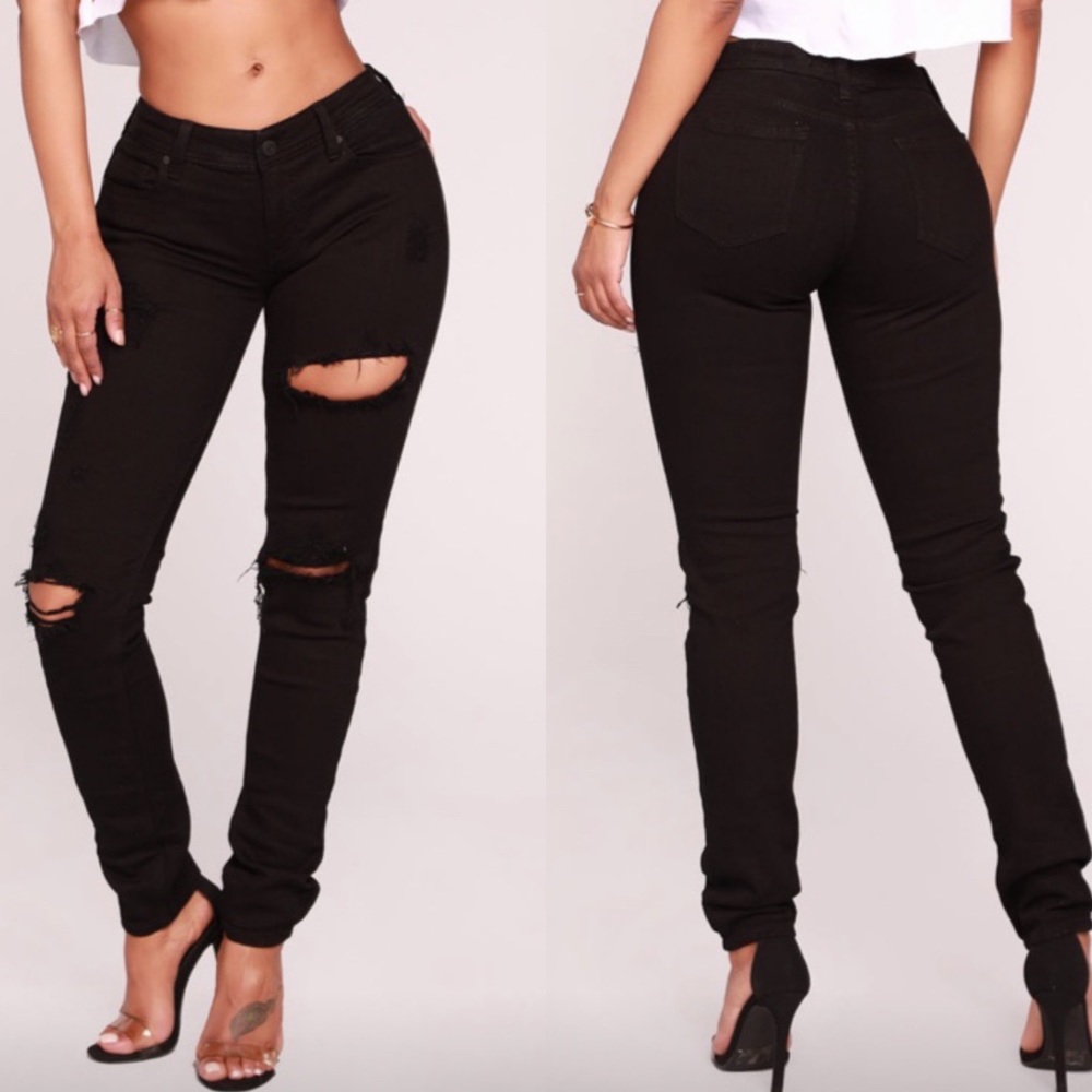 Fashion Nova Maxwell Distressed Skinny Jeans - Size 9